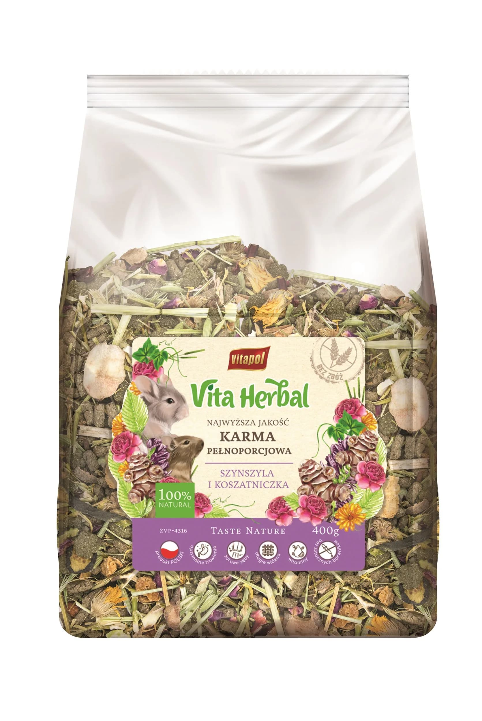 Vitapol Vita Herbal karma pełnoporcjowa dla szynszyli i koszatniczki