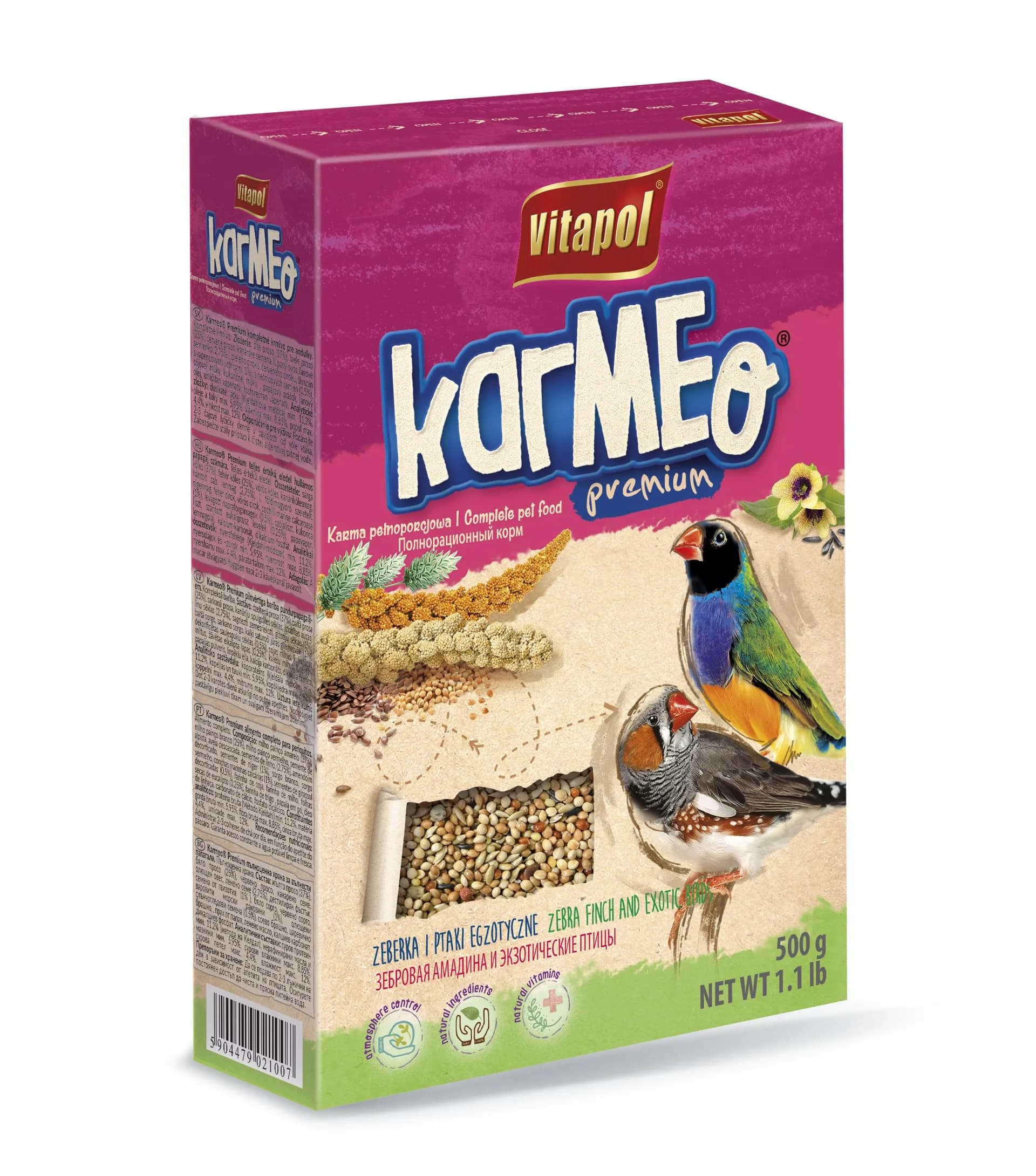 Vitapol Karma pełnoporcjowa dla zeberki i ptaków egzotycznych 500 g