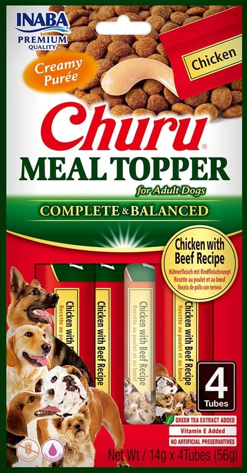 INABA DOG MEAL TOPPER CHICKEN WITH BEEF RECIPE 4 × 14 g (56 g)