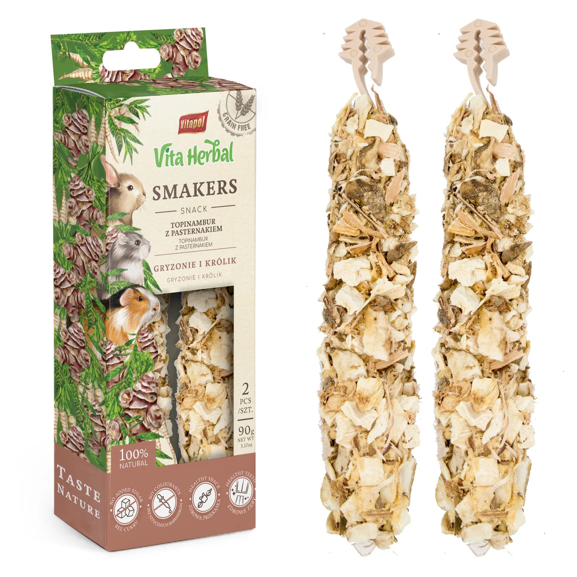Vitapol Vita Herbal Smakers Topinambur z pasternakiem dla gryzoni i królika 90 g 1 szt.