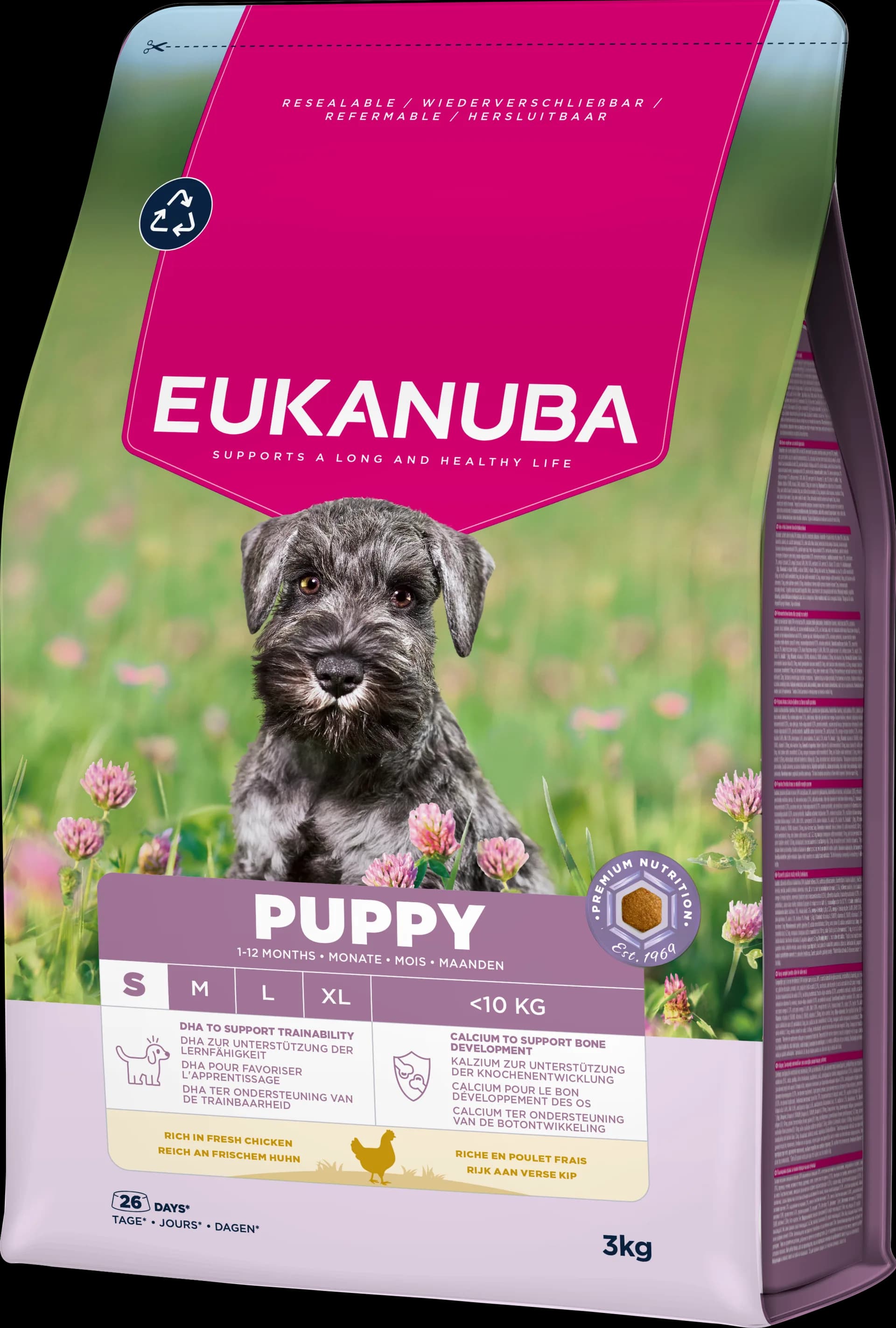 Eukanuba dog life care sucha karma dla szczeniąt psów małych ras kurczak 3 kg