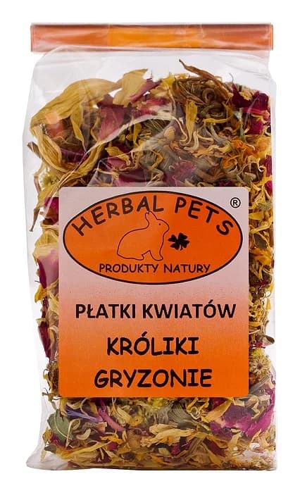 Płatki kwiatów 30g  - uzupełniająca karma dla gryzoni Herbal Pets