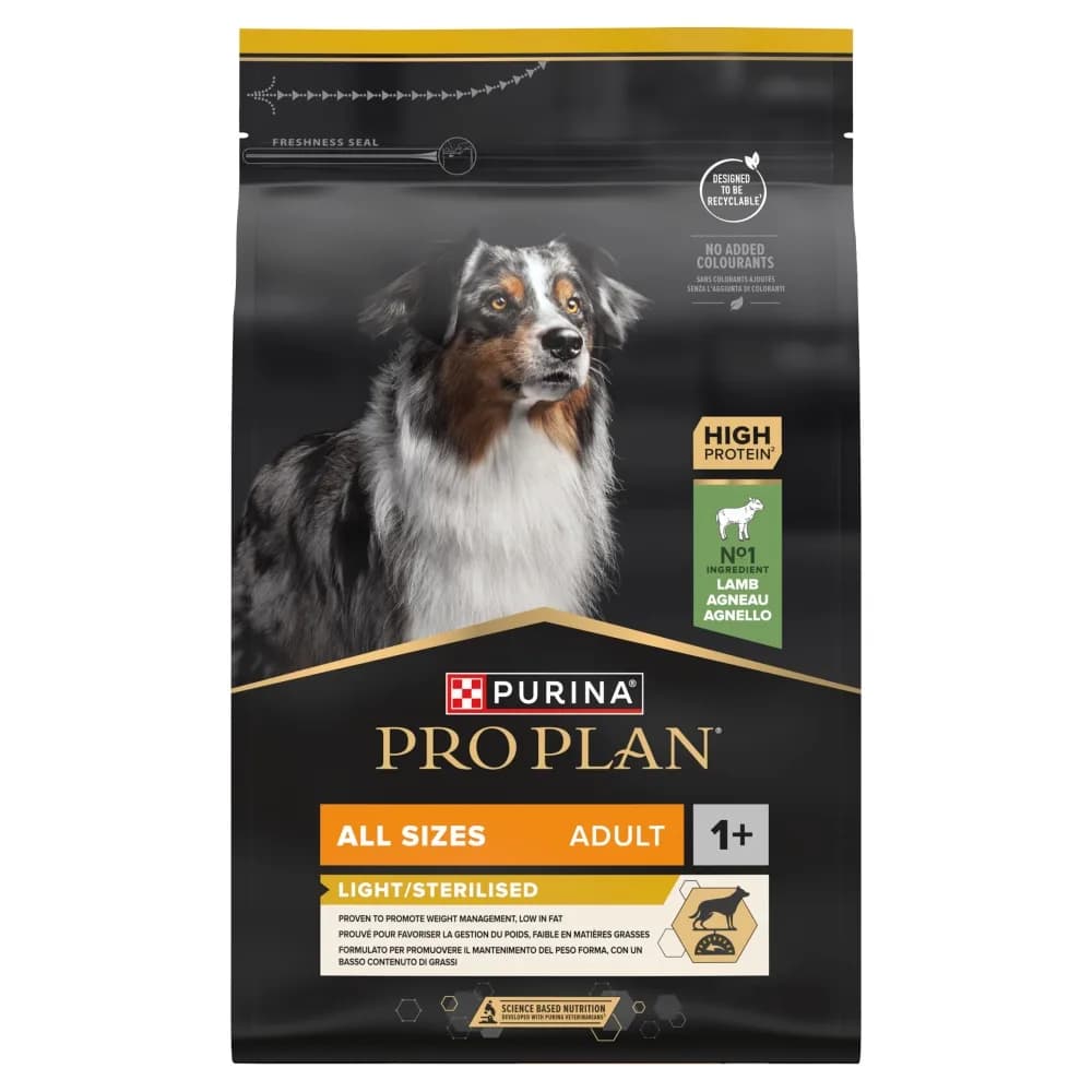 PRO PLAN Light/Sterilised Karma dla psów bogata w jagnięcinę 3 kg