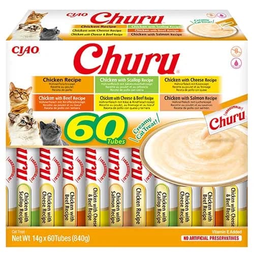 INABA CAT CHURU VARIETIES CHICKEN 60 × 14 g