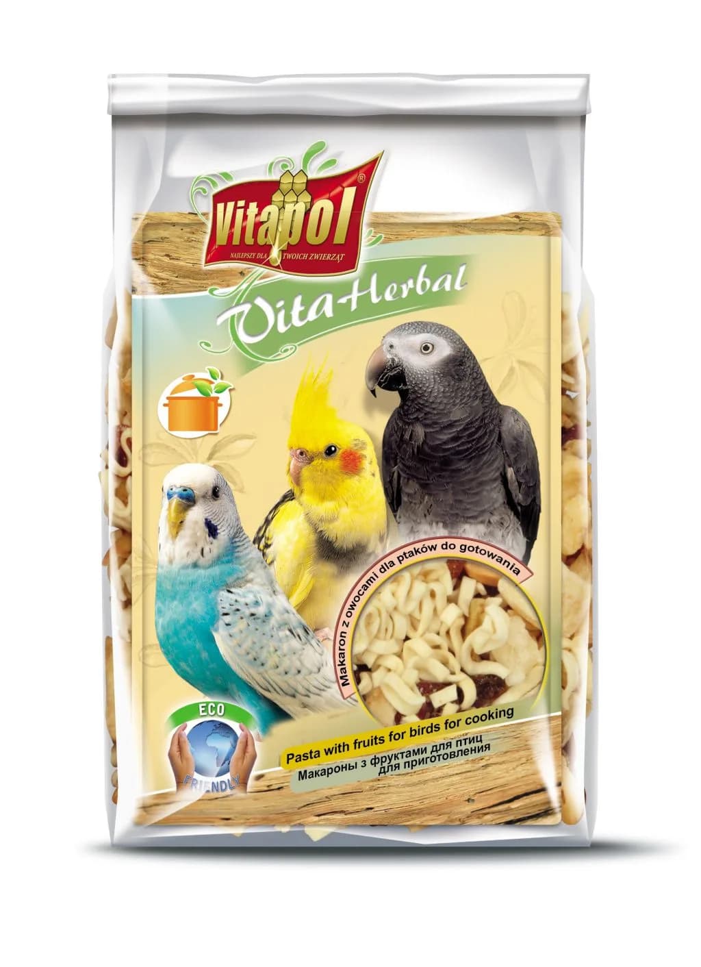 Vitapol Makaron z owocami do gotowania dla ptaków 130 g