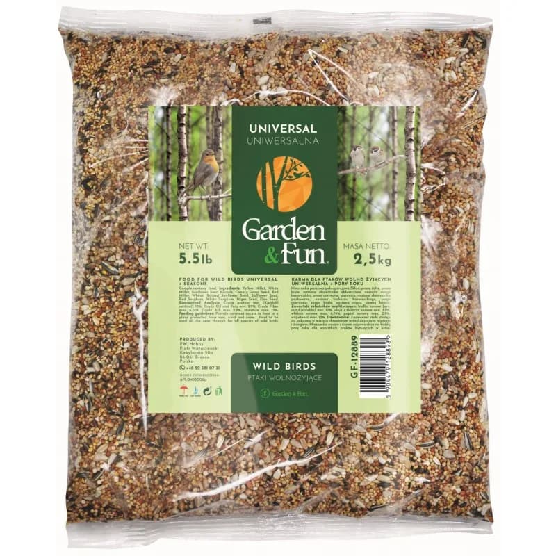 GARDEN&FUN Uniwersalna Karma dla ptaków wolnożyjących 2,5 kg