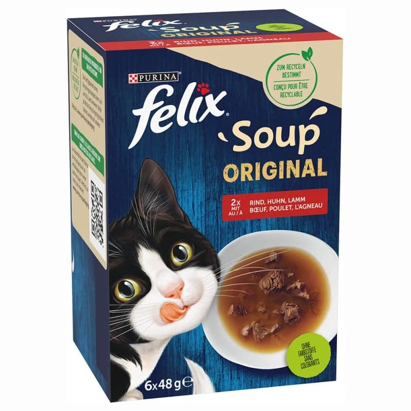 FELIX Soup ORIGINAL Mokra karma dla kota wiejskie smaki 6 x 48g