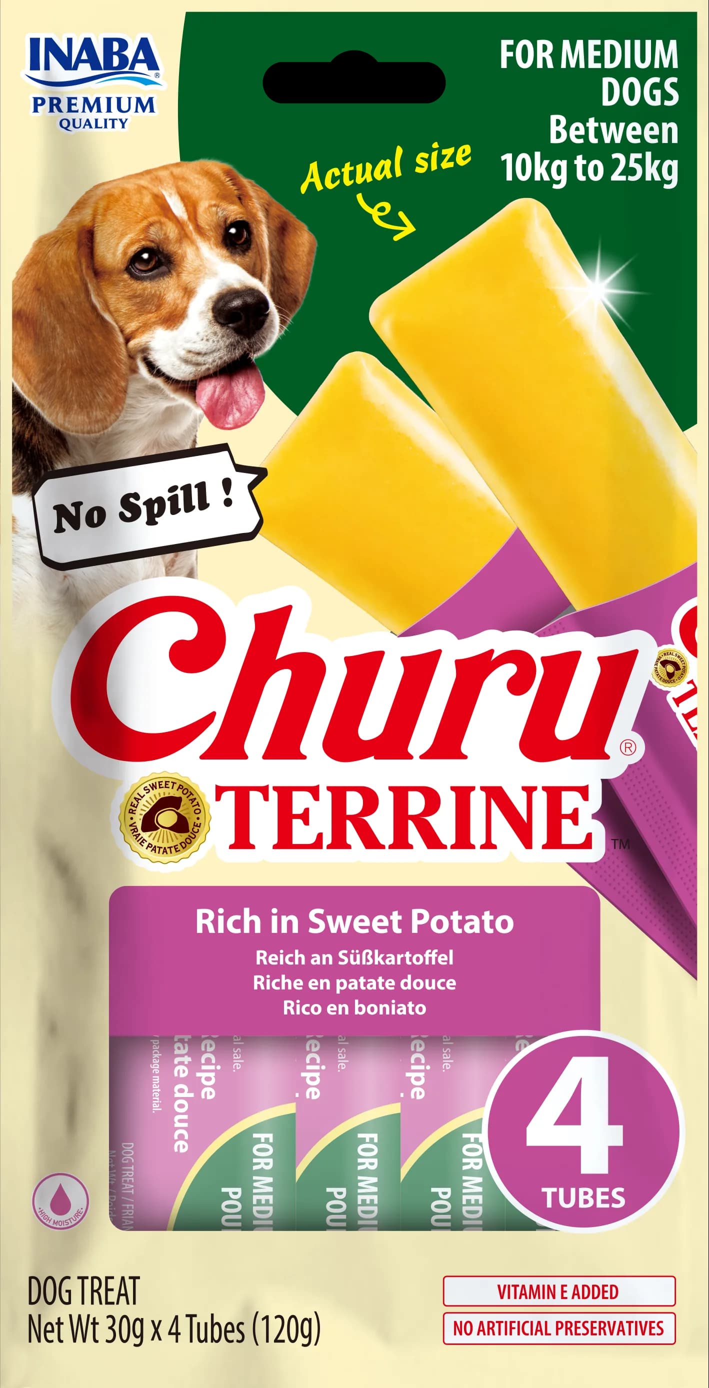INABA DOG CHURU TERRINE M SWEETPOTAO 4X30 g(120 g)