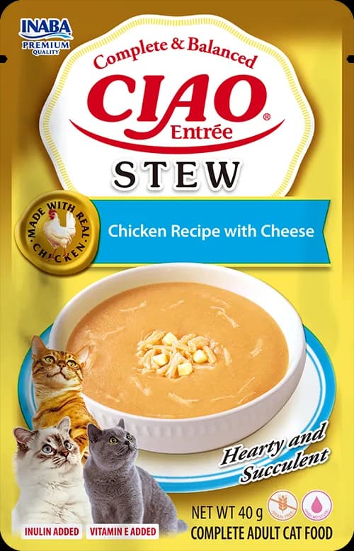Inaba Cat CIAO Entrée Stew Chicken Recipe with Cheese 40 g