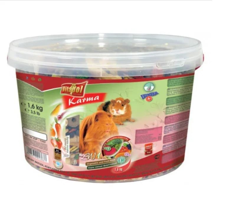 Vitapol Pokarm dla świnki 2w1 wiaderko 1,6 kg