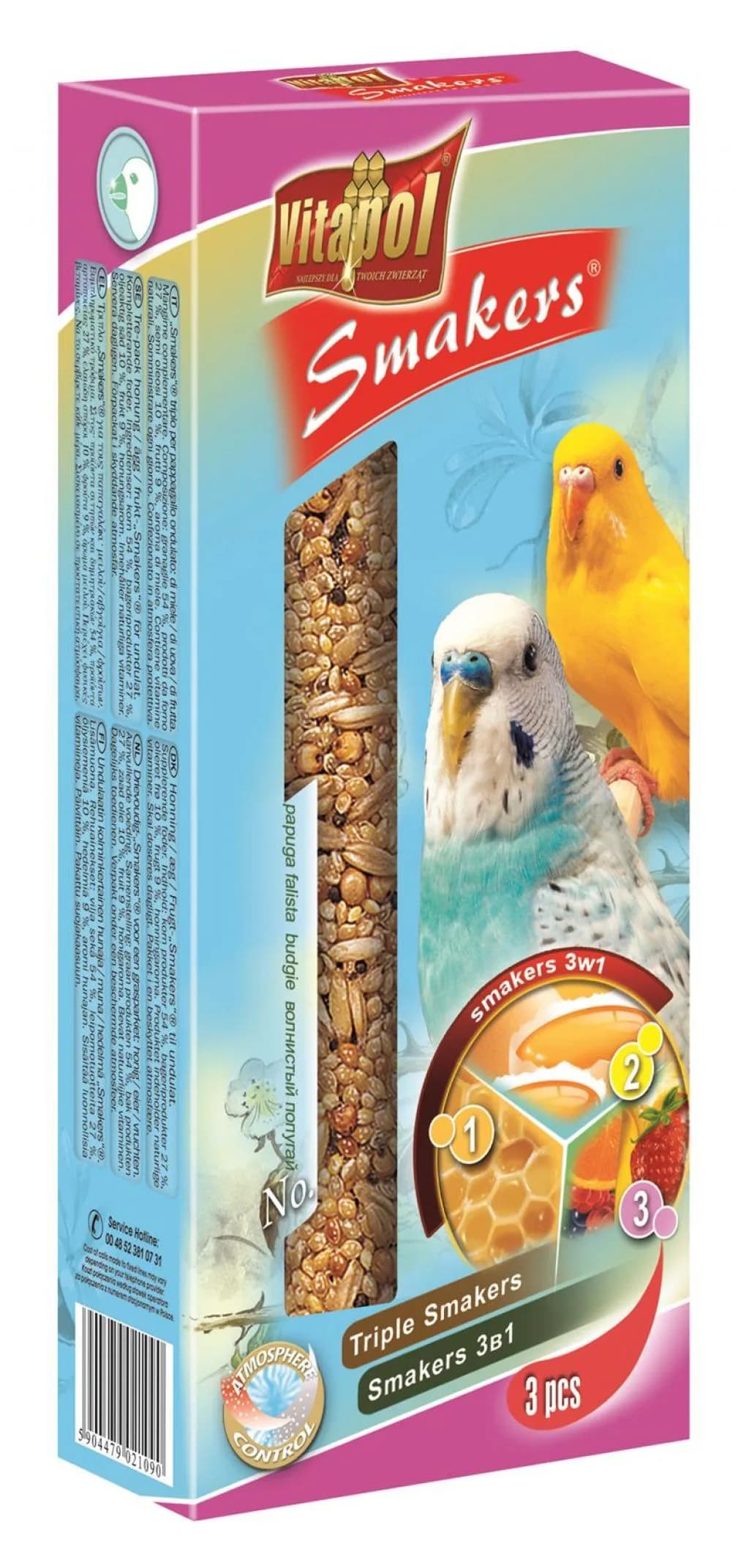 Vitapol Smakers 3w1 dla papużki falistej 130 g