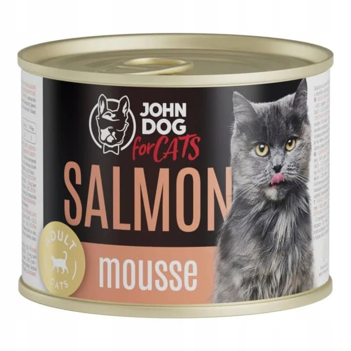 John Dog for Cats karma mokra dla kota mus łosoś 200 g / 400 g