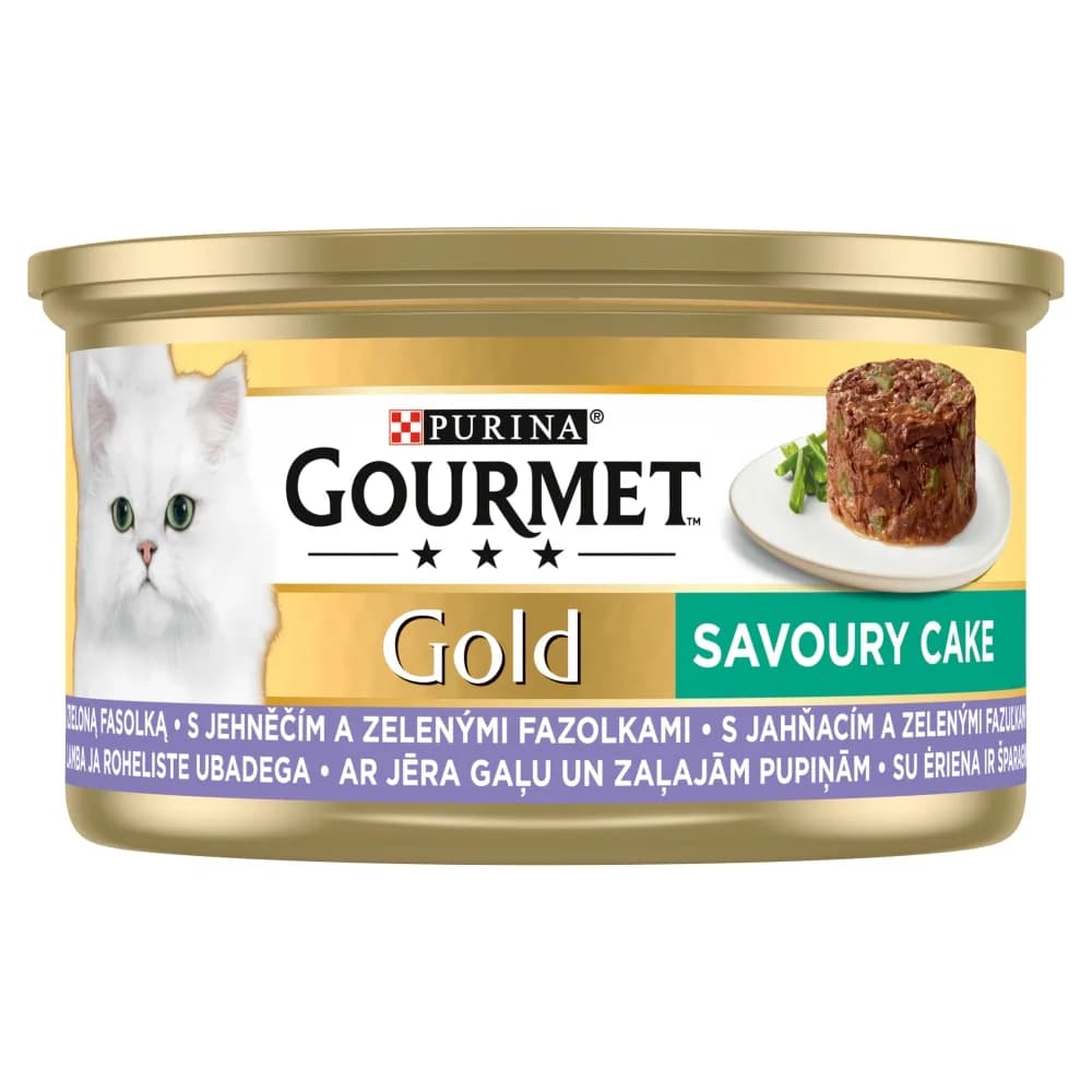 Purina GOURMET GOLD Savoury Cake z jagnięciną i zieloną fasolą 85 g