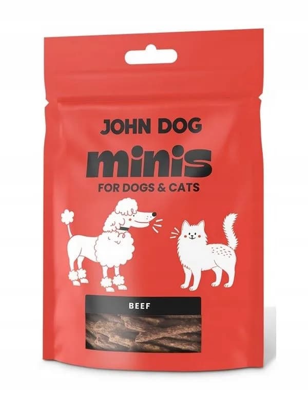 John Dog Minis przysmak dla psa i kota wołowina 80 g