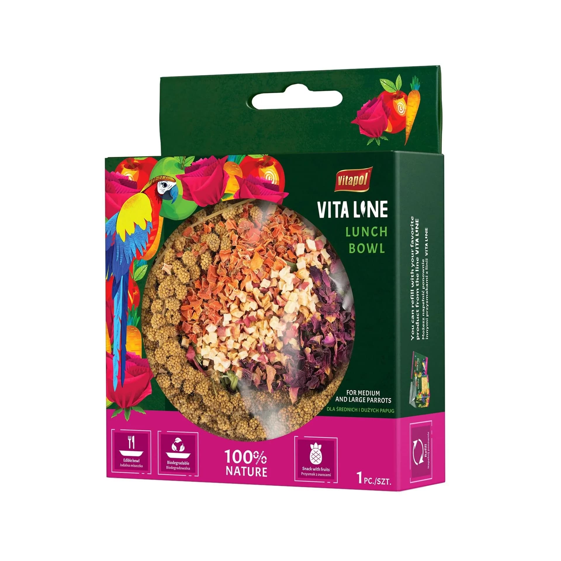 Vitapol Vitaline Lunch Bowl dla średnich i dużych papug 1 sztuka