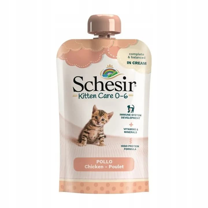 Schesir Kitten Care mokra karma dla kociąt pasta z kurczaka 150 g