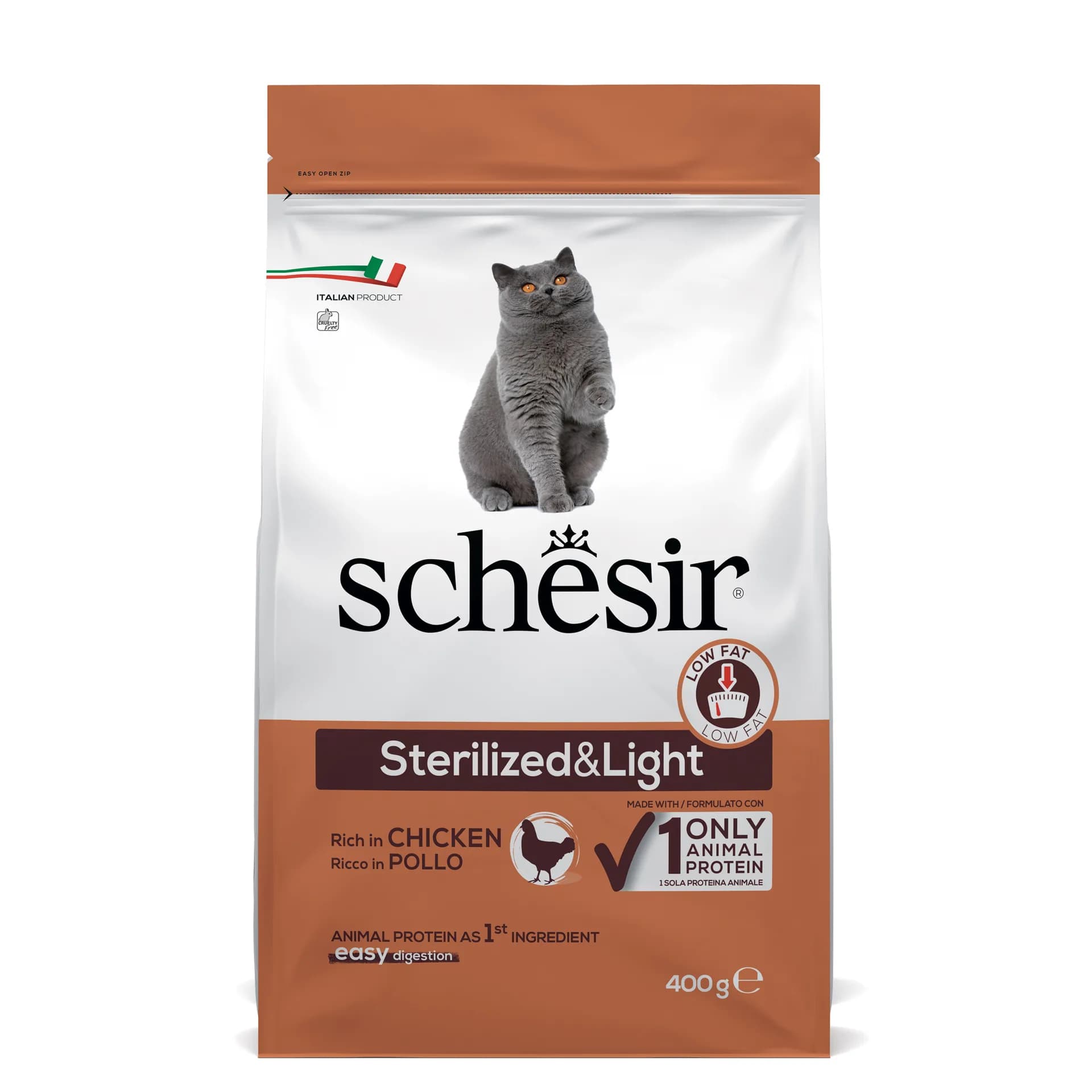 Schesir Original Sterilized & Light karma sucha z kurczakiem dla kotów po sterylizacji