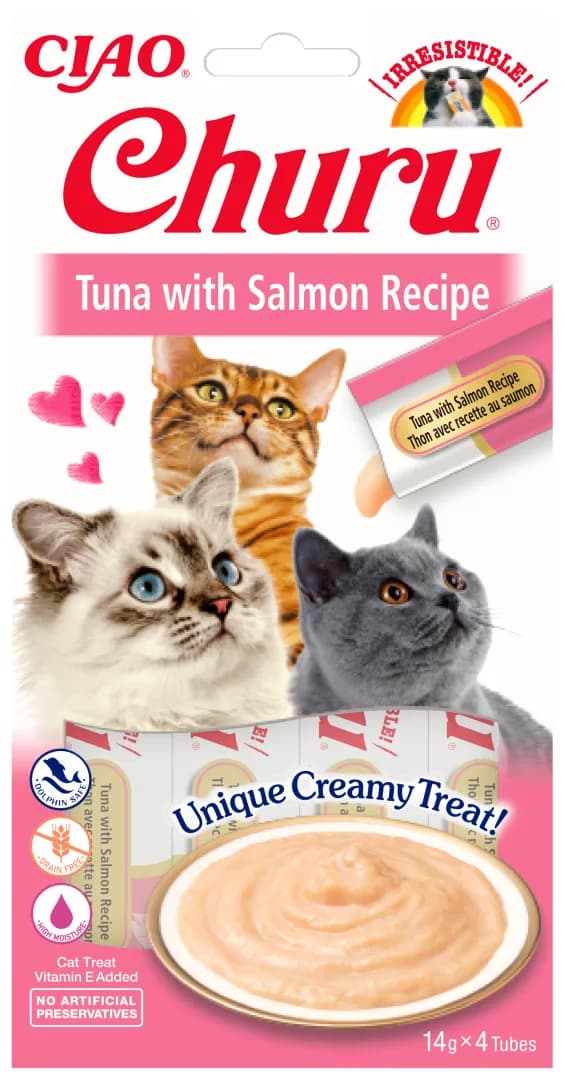 INABA CAT CHURU TUNA WITH SALMON 4 × 14 g