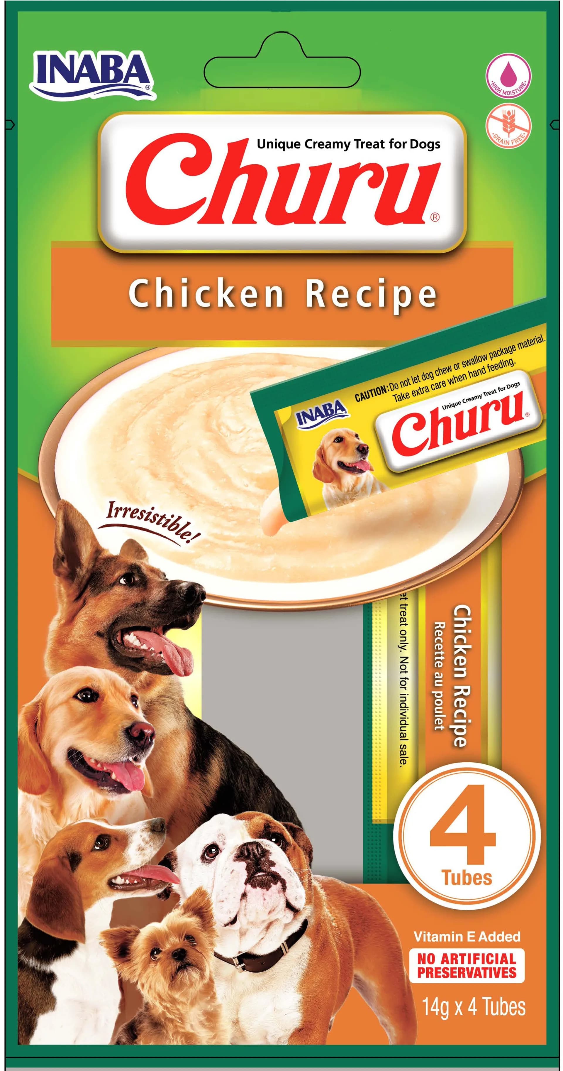 INABA DOG CHURU 4P CHICKEN RECIPE 4 × 14 g