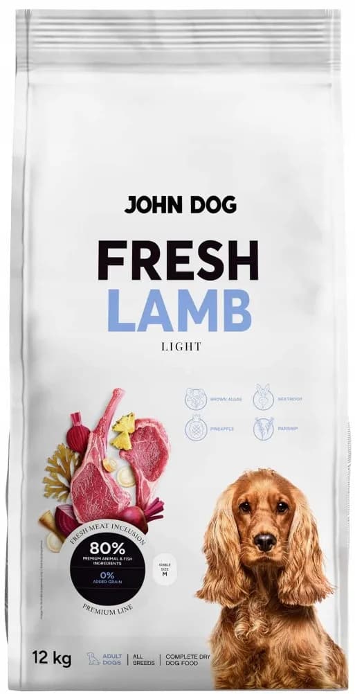 KARMA SUCHA John Dog ADULT FRESH LAMB / LIGHT 12 kg