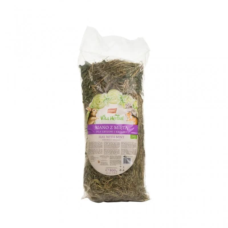 Vita Herbal Pokarm dla Gryzoni i Królików Siano z Miętą 800 g