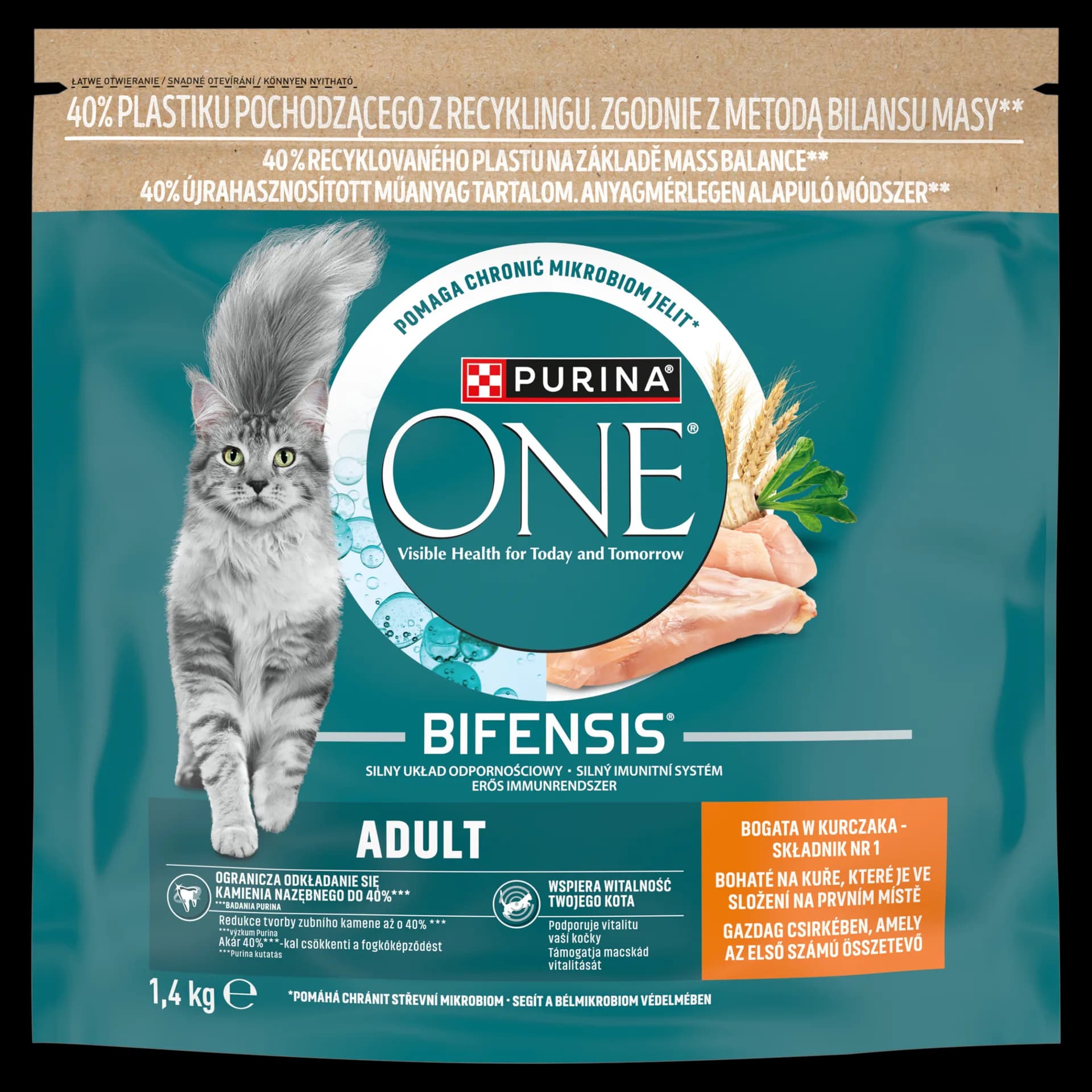 PURINA ONE Bifensis Adult Karma dla dorosłych kotów bogata w kurczaka 1,4 kg