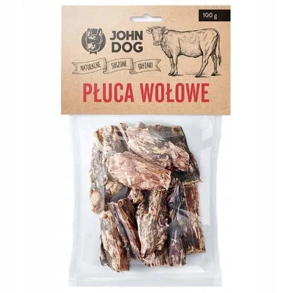 JOHN DOG PŁUCA WOŁOWE 100 g NATURALNE SUSZONE