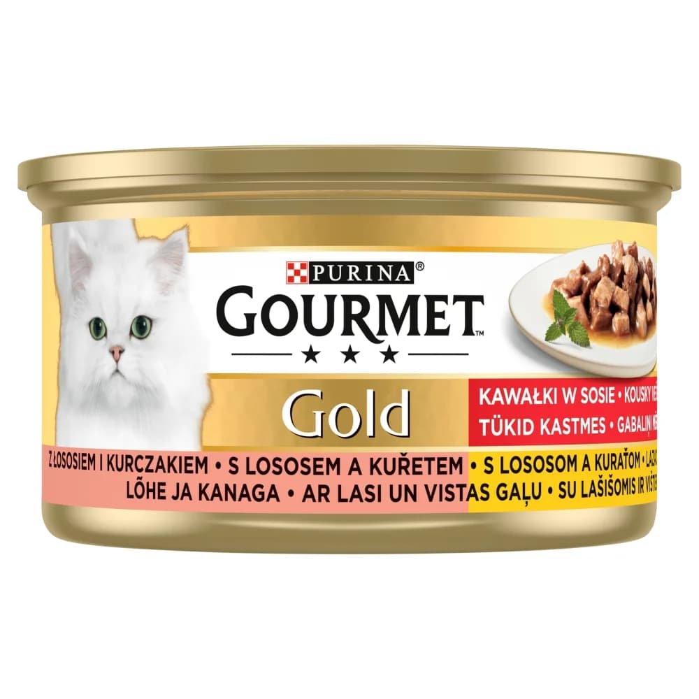 Purina Gourmet Gold łosoś i kurczak w sosie 85 g