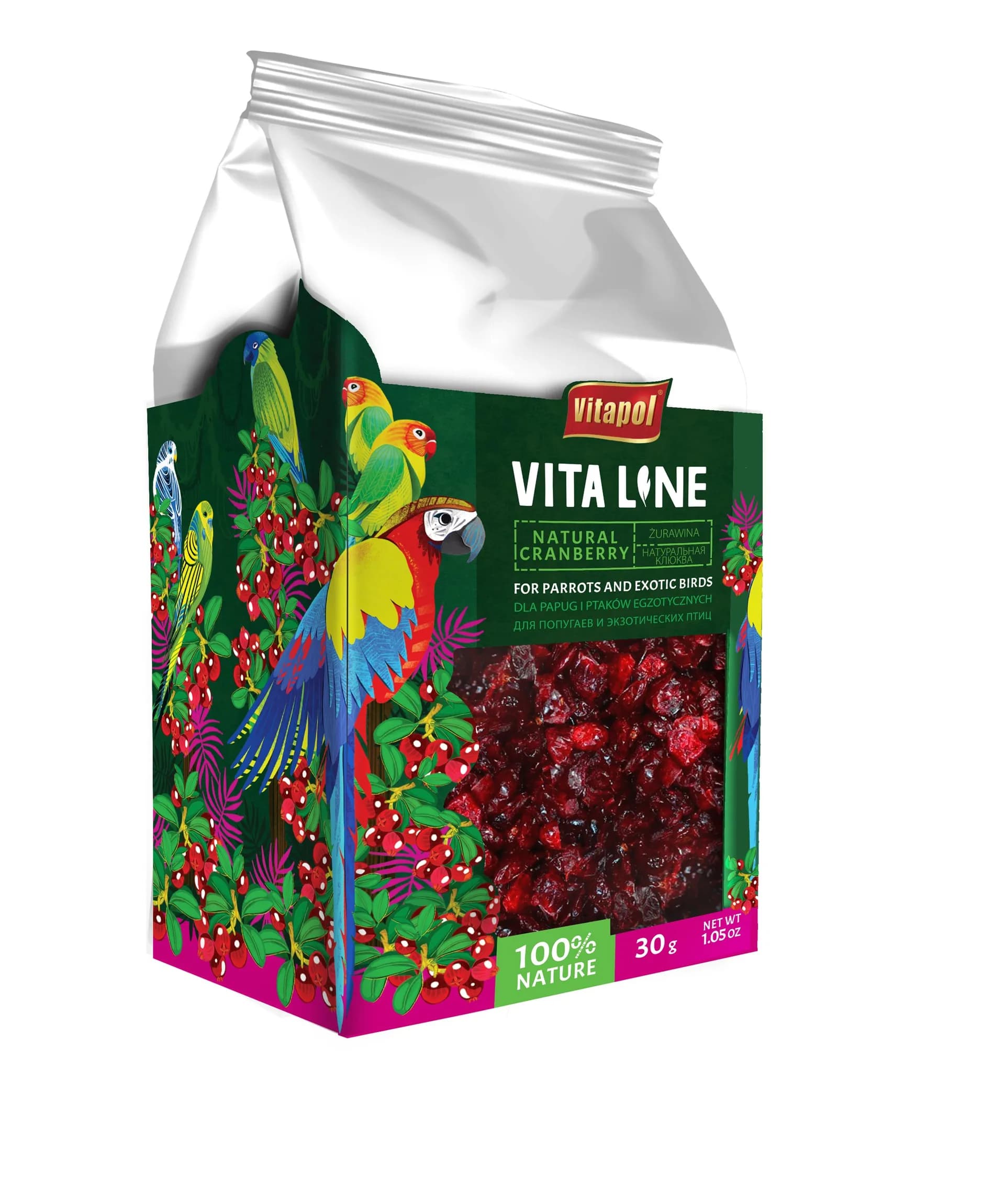 Vitapol Vitaline Żurawina dla papug i ptaków egzotycznych 30 g