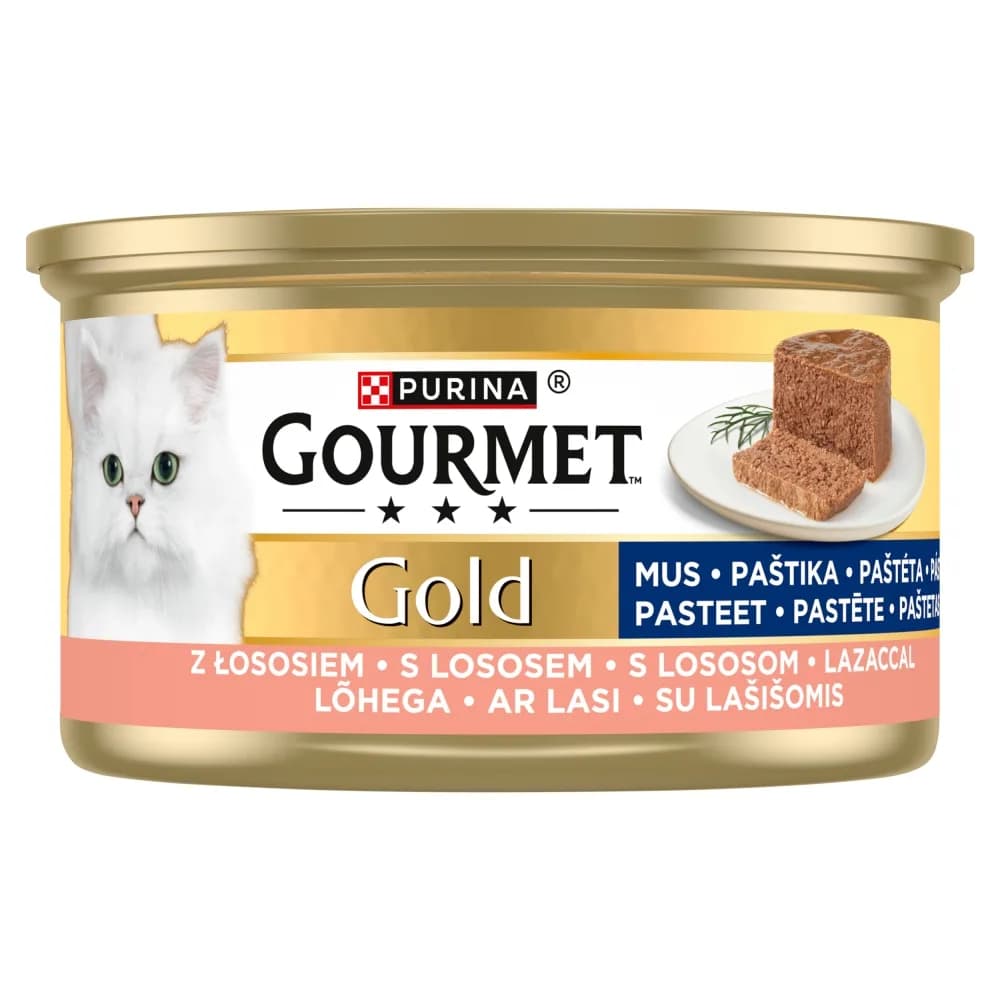 Gourmet Gold Mus karma mokra z łososiem dla dorosłych kotów 85 g
