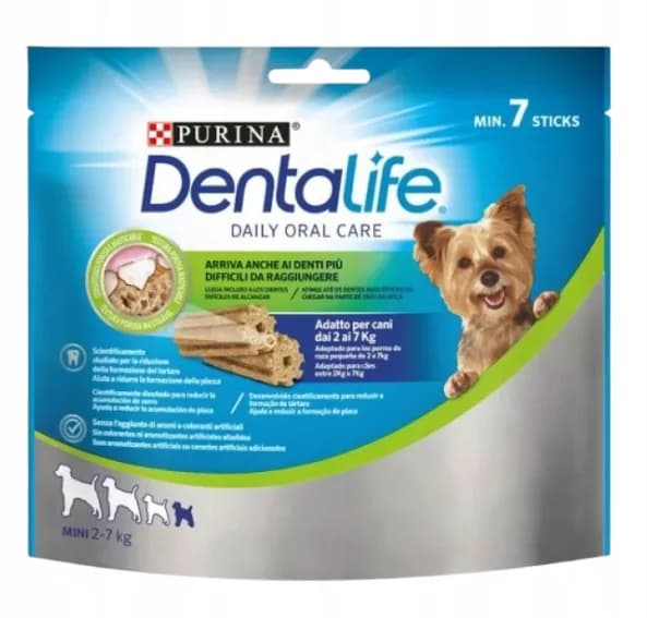 Purina DentaLife Extra Mini przysmak dentystyczny z kurczakiem dla psów miniaturowych 7 szt. 69 g