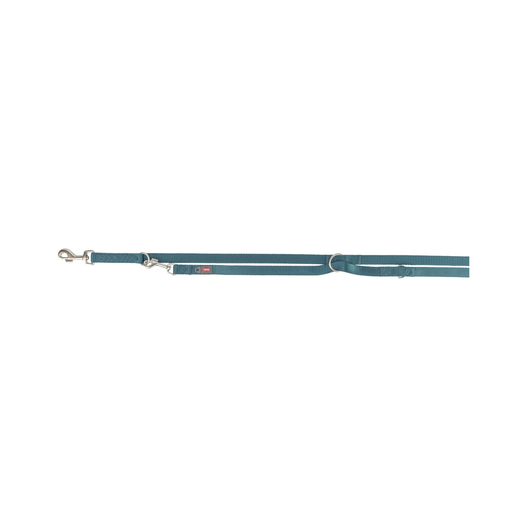 Trixie Premium smycz regulowana dla psa petrol M–L 2.00 m/20 mm