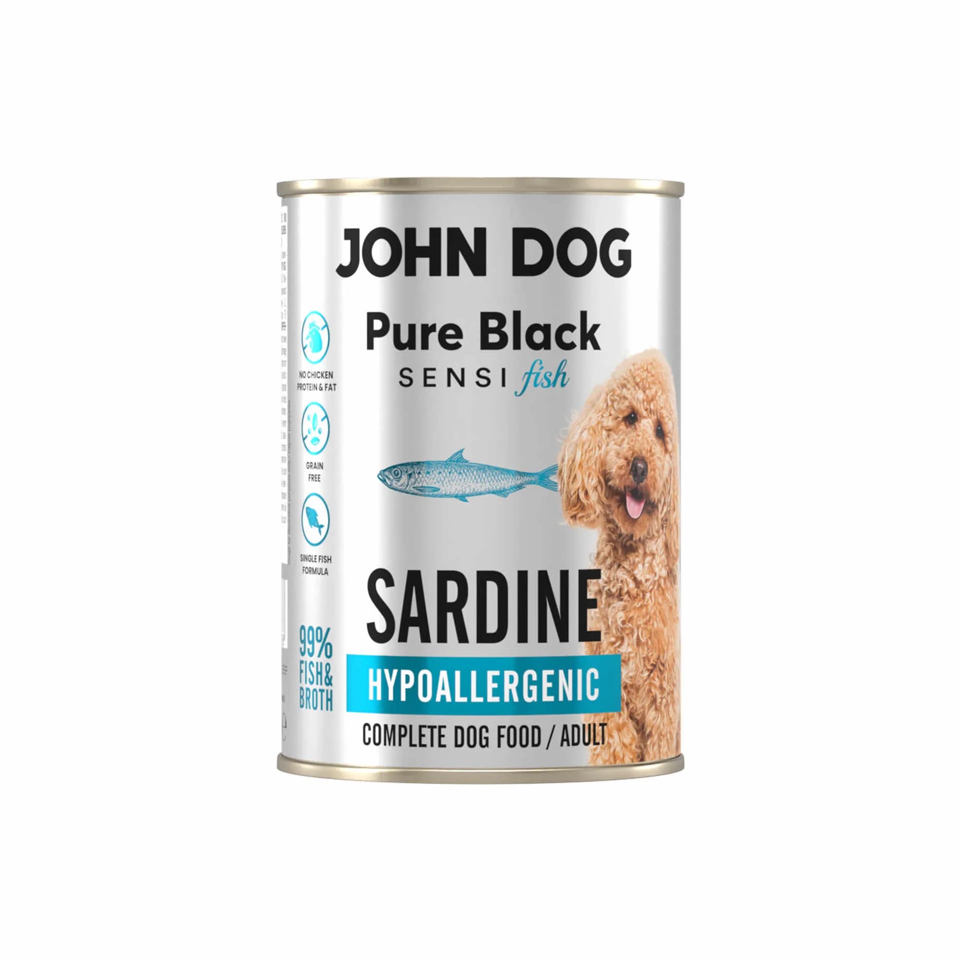 John Dog Pure Black Sensi Fish karma mokra dla psa Sardynka