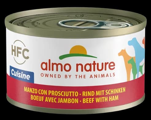Almo Nature Puszka HFC Cuisine - wołowina i szynka dla psa 95 g