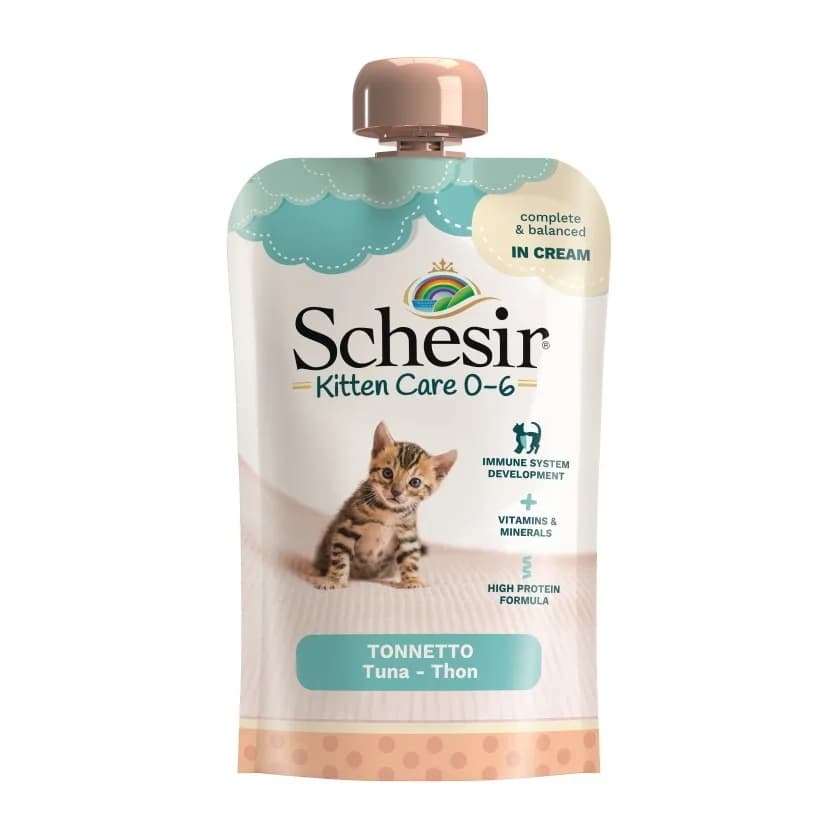 Schesir Kitten Care 0-6 karma mokra dla kociąt tuńczyk 150 g