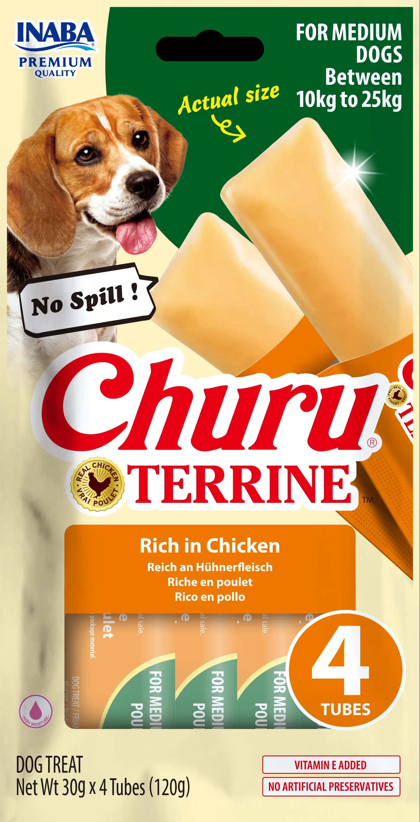 INABA DOG CHURU TERRINE M CHICKEN 4X30 g(120 g)