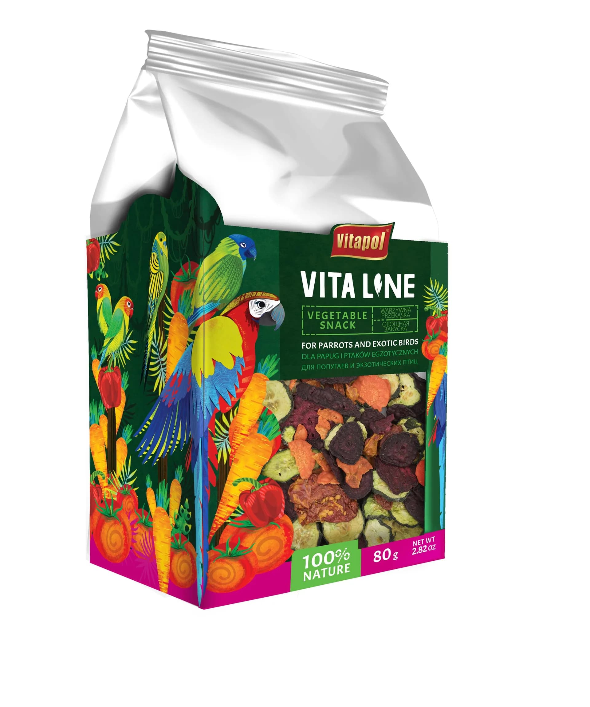Vitapol Vitaline Warzywna przekąska dla papug i ptaków egzotycznych 80 g