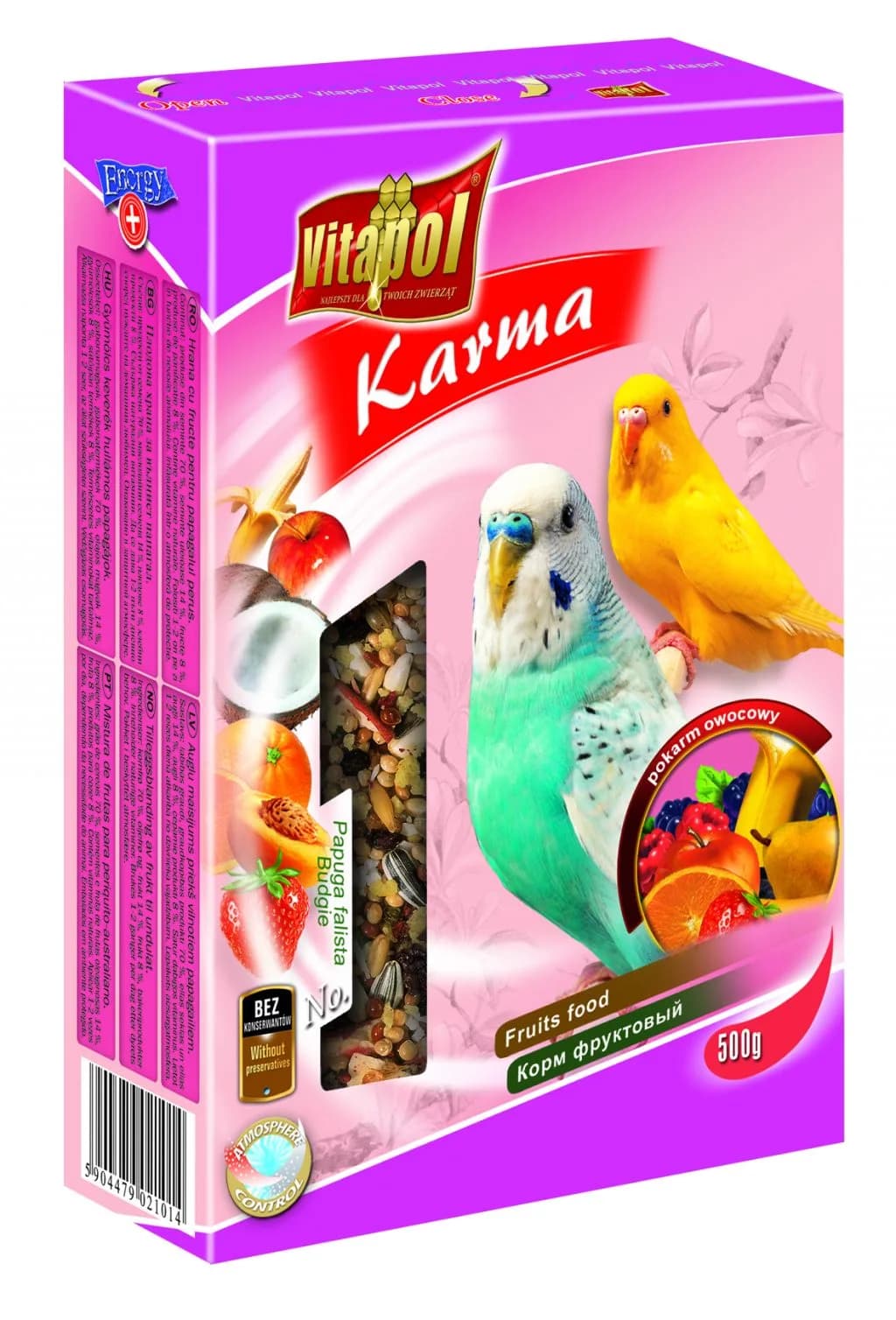 Vitapol Owocowy pokarm uzupełniający dla papużki falistej 500 g