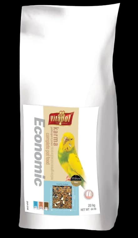 VITAPOL Pokarm dla papużki falistej ECONOMIC 20 kg