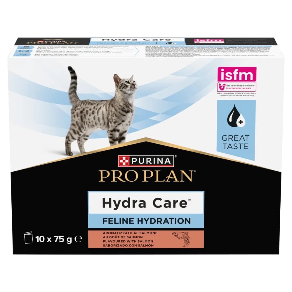 Purina Pro Plan Veterinary Diets Feline Hydra Care mokry suplement nawadniający o smaku łososia dla dorosłych kotów 10 × 75 g