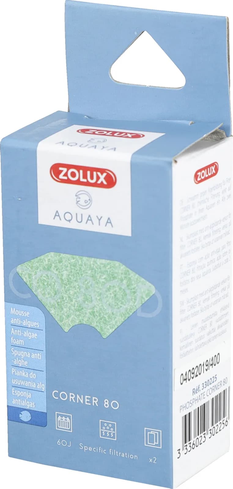 Zolux Aquaya Phosphate Corner wkład antyfosforanowy do filtra akwarium 2 szt.