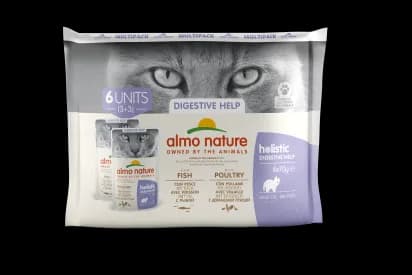 Almo Nature HOLISTIC Digestive Help Multipack z rybą i drobiem dla kota 6 × 70 g