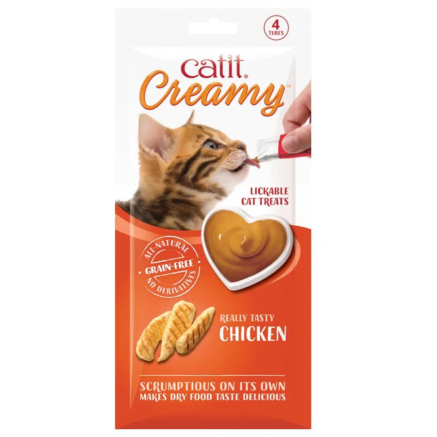 Catit Creamy Chicken, mokry przysmak dla kota kurczak i wątróbka 4 szt/opak