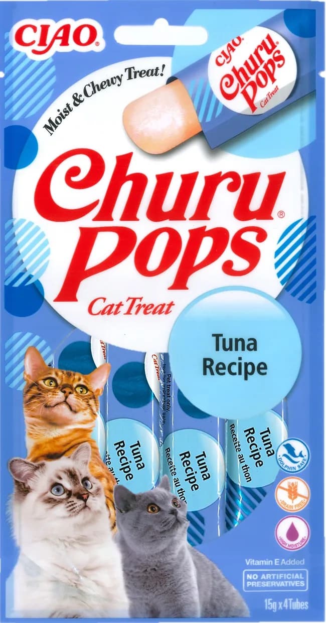 INABA CAT CHURU POPS TUNA 4 × 15 g (60 g)