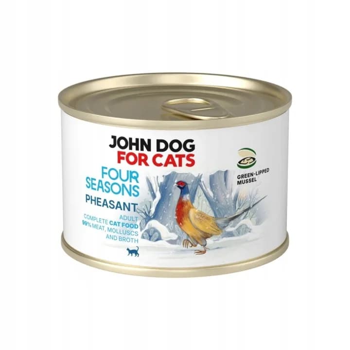 John Dog for Cats Four Seasons karma mokra z bażantem dla dorosłych kotów 400 g