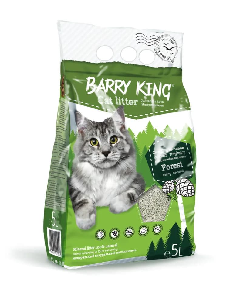 Barry King Żwirek bentonit dla kota leśny - różna objętość 5 l