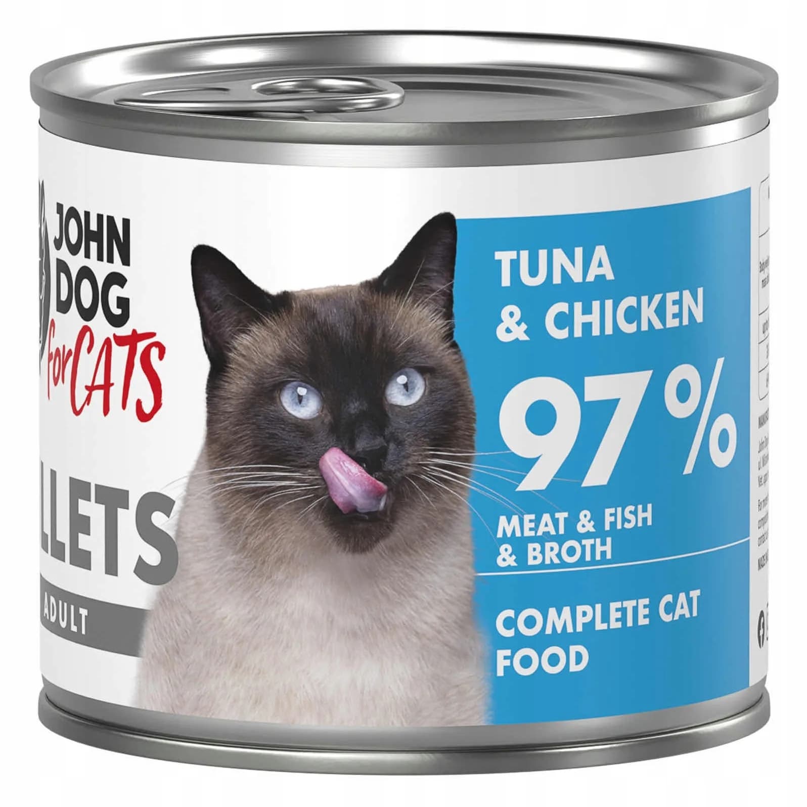 John Dog for Cats Filety karma mokra z tuńczykiem i kurczakiem dla dorosłych kotów