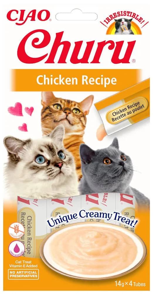 INABA CAT CHURU CHICKEN RECIPE 4 × 14 g (56 g)