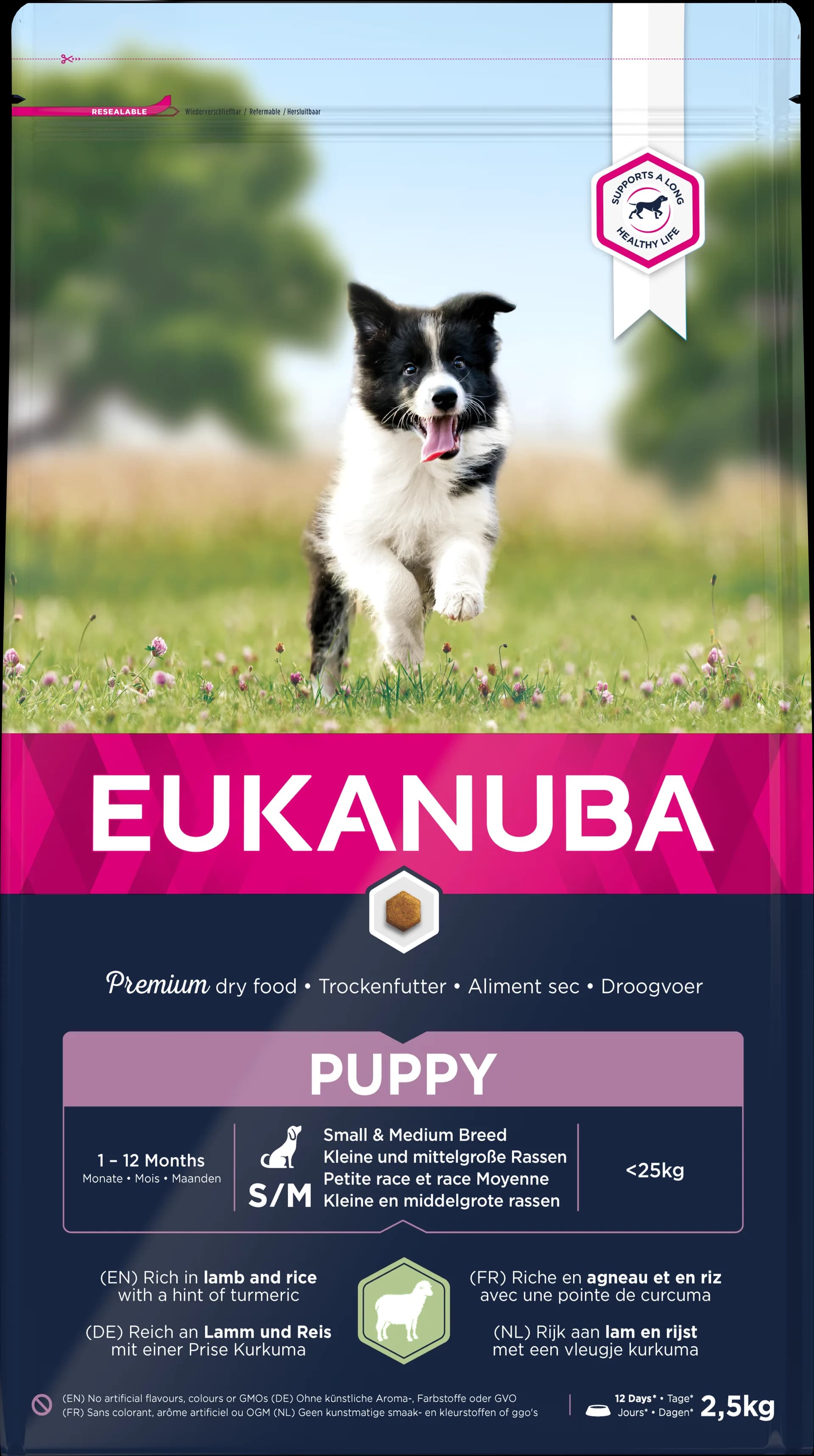 Eukanuba Dog Puppy Small & Medium Breed Lamb & Rice Bag