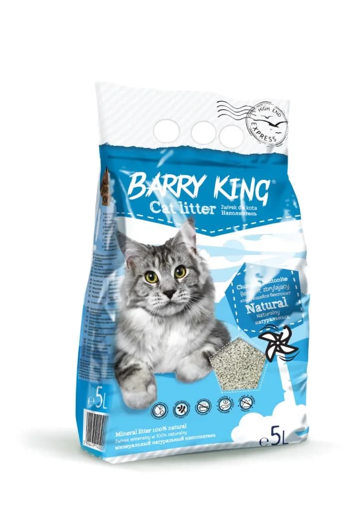 Barry King Żwirek bentonit dla kota naturalny - różna objętość 5 l